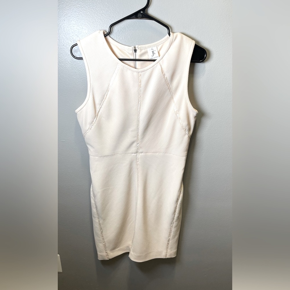Julia Jordan Women's Cream Lace Faux Cut Out Lined Sleeveless Dress Size 8